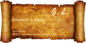 Gajdos Lajos névjegykártya